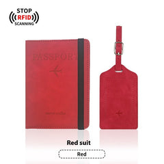 PU Leather Anti-Magnetic Passport Luggage Tag