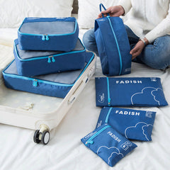 7-Piece Waterproof Travel Luggage Organizer Set