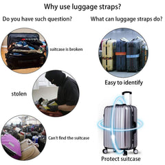 Adjustable Nylon Lock Travel Luggage Strap Belt