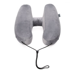H-Shaped Inflatable Hooded Travel Neck Pillow