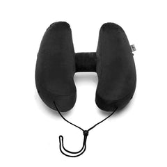 H-Shaped Inflatable Hooded Travel Neck Pillow