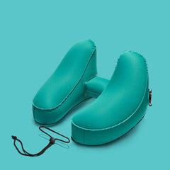 H-Shaped Inflatable Hooded Travel Neck Pillow