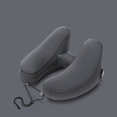 H-Shaped Inflatable Hooded Travel Neck Pillow