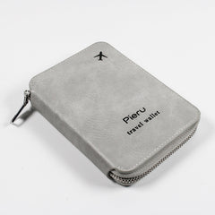 Multi-Functional RFID Zipper Passport Travel Holder