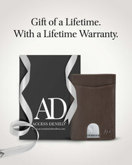 Genuine Leather Slim RFID Money Clip Wallet