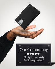 Genuine Leather Slim RFID Money Clip Wallet