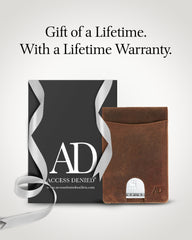 Genuine Leather Slim RFID Money Clip Wallet
