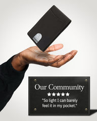Genuine Leather Slim RFID Money Clip Wallet