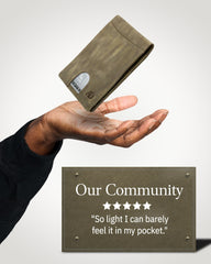 Genuine Leather Slim RFID Money Clip Wallet