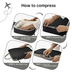 Ultralight Expandable Travel Compression Packing Cubes