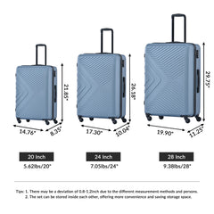 3-Piece Lightweight ABS Spinner Luggage Set