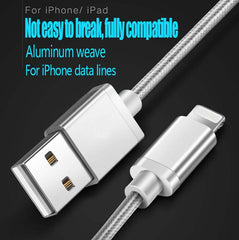 3-Pack 10FT Heavy-Duty Braided Lightning Cables