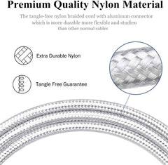 3-Pack 10FT Heavy-Duty Braided Lightning Cables
