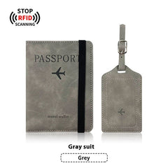 PU Leather Anti-Magnetic Passport Luggage Tag