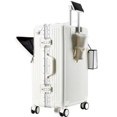 Front-Opening Aluminum Frame Carry-On Suitcase