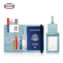 PU Leather Anti-Magnetic Passport Luggage Tag