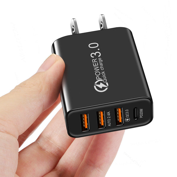3-USB PD Type-C Multi-Port Travel Charger