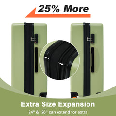 24-Inch Expandable Contrast Color Hardshell Suitcase