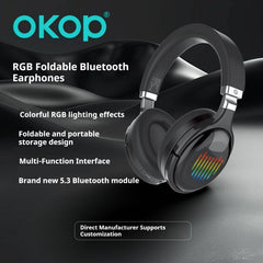KP-H103 Foldable RGB Bluetooth Noise-Canceling Headphones