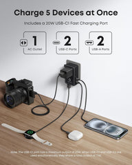 Nano 5-in-1 20W Travel Adapter