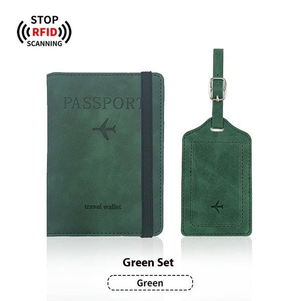 PU Leather Anti-Magnetic Passport Luggage Tag