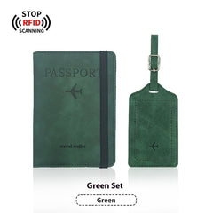 PU Leather Anti-Magnetic Passport Luggage Tag