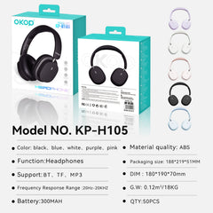 KP-H105 Over-Ear Bluetooth Gaming Headphones