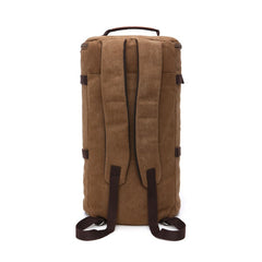 Men’s Canvas Cylinder Hiking Travel Backpack