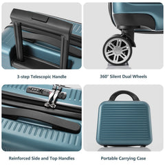 20-Inch Lightweight Front-Open Carry-On Suitcase