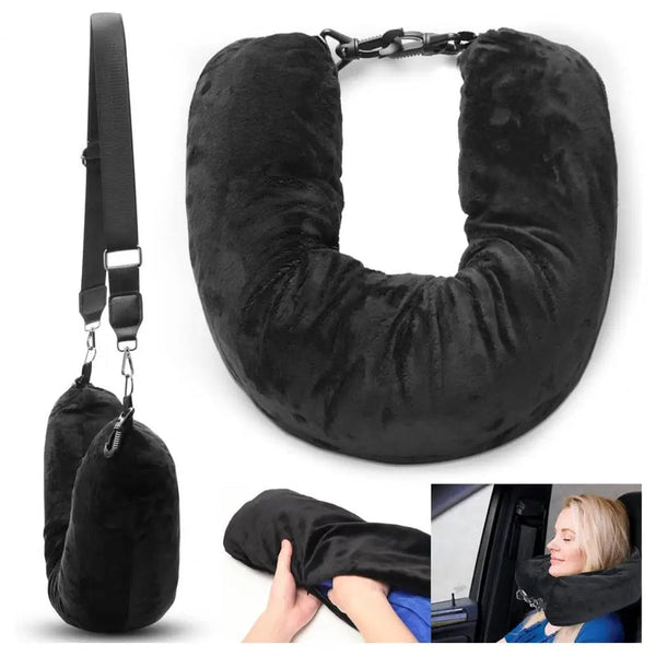 Fillable Space-Saving Portable Travel Neck Pillow