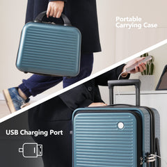 20-Inch Lightweight Front-Open Carry-On Suitcase