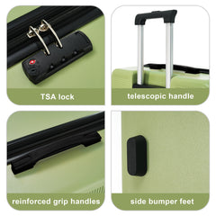 24-Inch Expandable Contrast Color Hardshell Suitcase