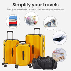 4-Piece Lightweight PC ABS Luggage Set
