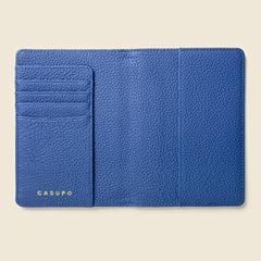 Leather RFID Shield Passport Wallet Cobalt