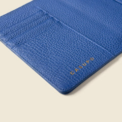 Leather RFID Shield Passport Wallet Cobalt