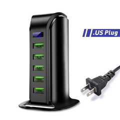 5-Port USB Charging Station With LED