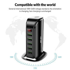 5-Port USB Charging Station With LED