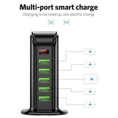 5-Port USB Charging Station With LED