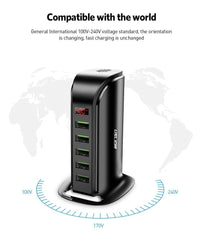 5-Port USB Charging Station With LED
