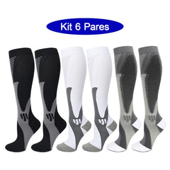 6-Pair 20-30mmHg Compression Sports Socks