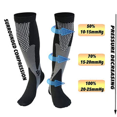 6-Pair 20-30mmHg Compression Sports Socks