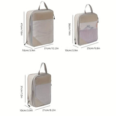 3-Piece Compression Packing Cube Travel Set