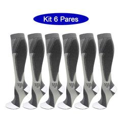 6-Pair 20-30mmHg Compression Sports Socks