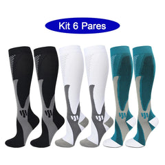 6-Pair 20-30mmHg Compression Sports Socks
