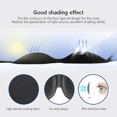 3D Lightweight Sleep Travel Mask With Earplugs