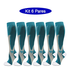 6-Pair 20-30mmHg Compression Sports Socks
