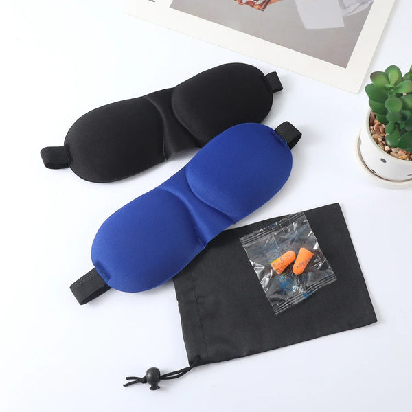 3D Lightweight Sleep Travel Mask With Earplugs