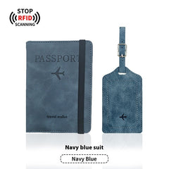 PU Leather Anti-Magnetic Passport Luggage Tag