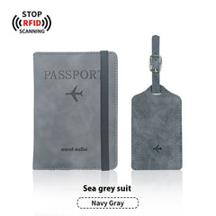PU Leather Anti-Magnetic Passport Luggage Tag