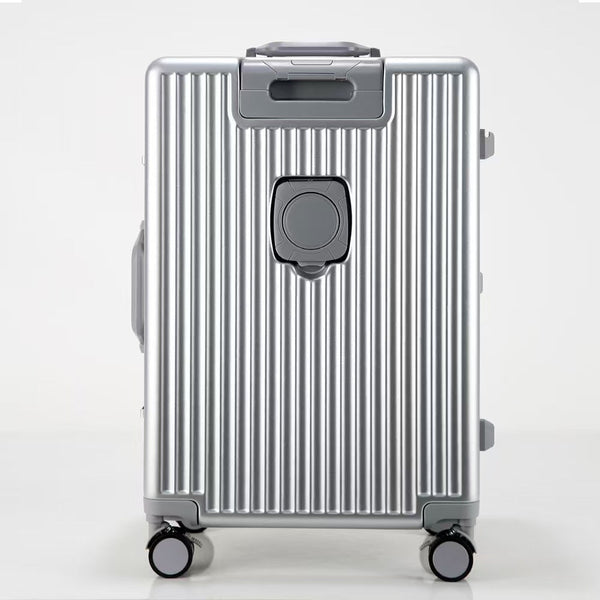 Front-Opening Aluminum Frame Carry-On Suitcase